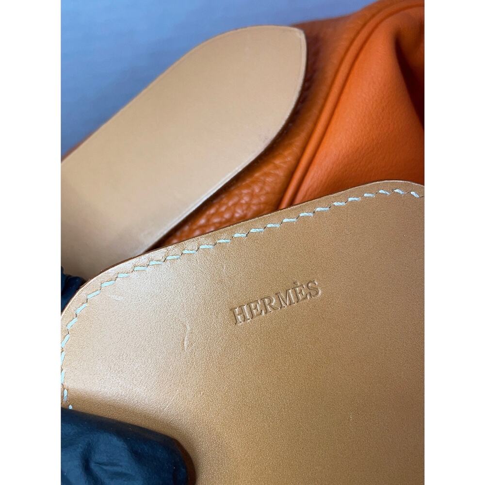 Hermes Swift Taurillon Clemence Vache Hunter Virevolte 29 Orange - Picture 10 of 16